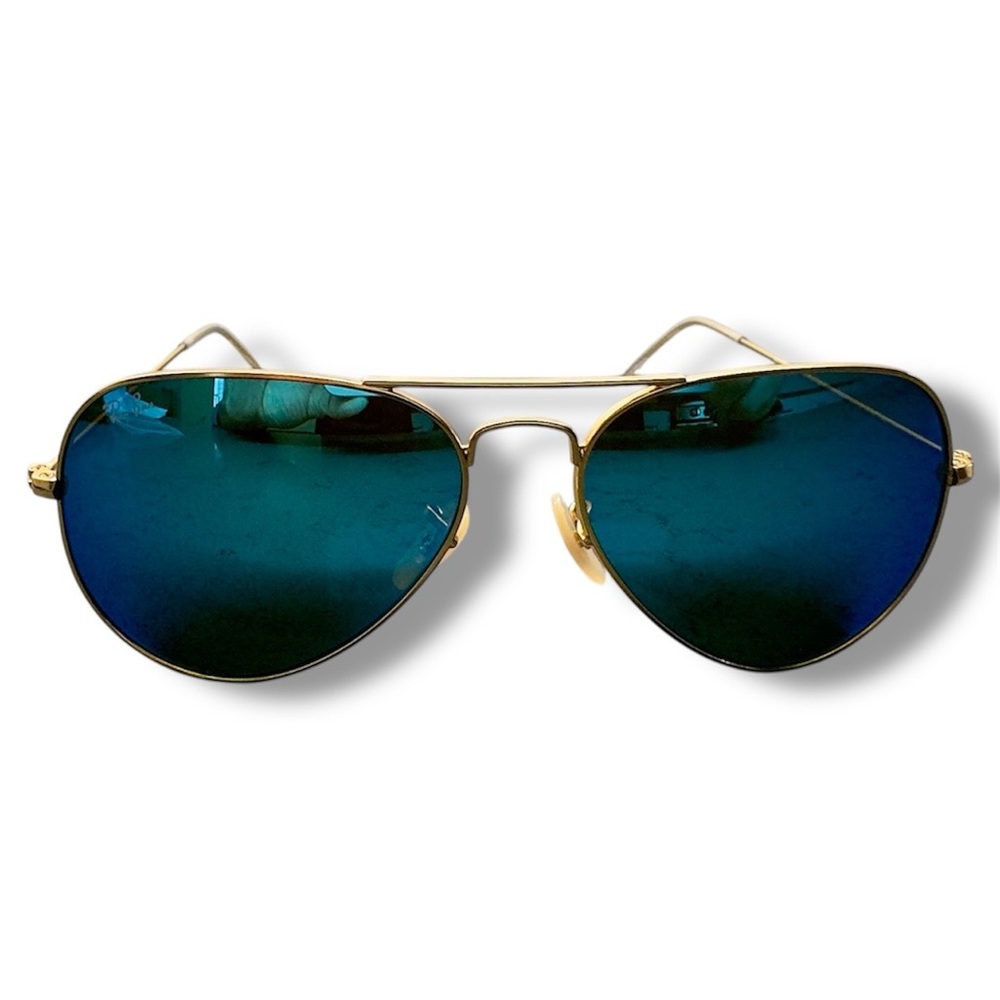 Ray-Ban Aviator Sunglasses - Gold Frame with Blue Lenses